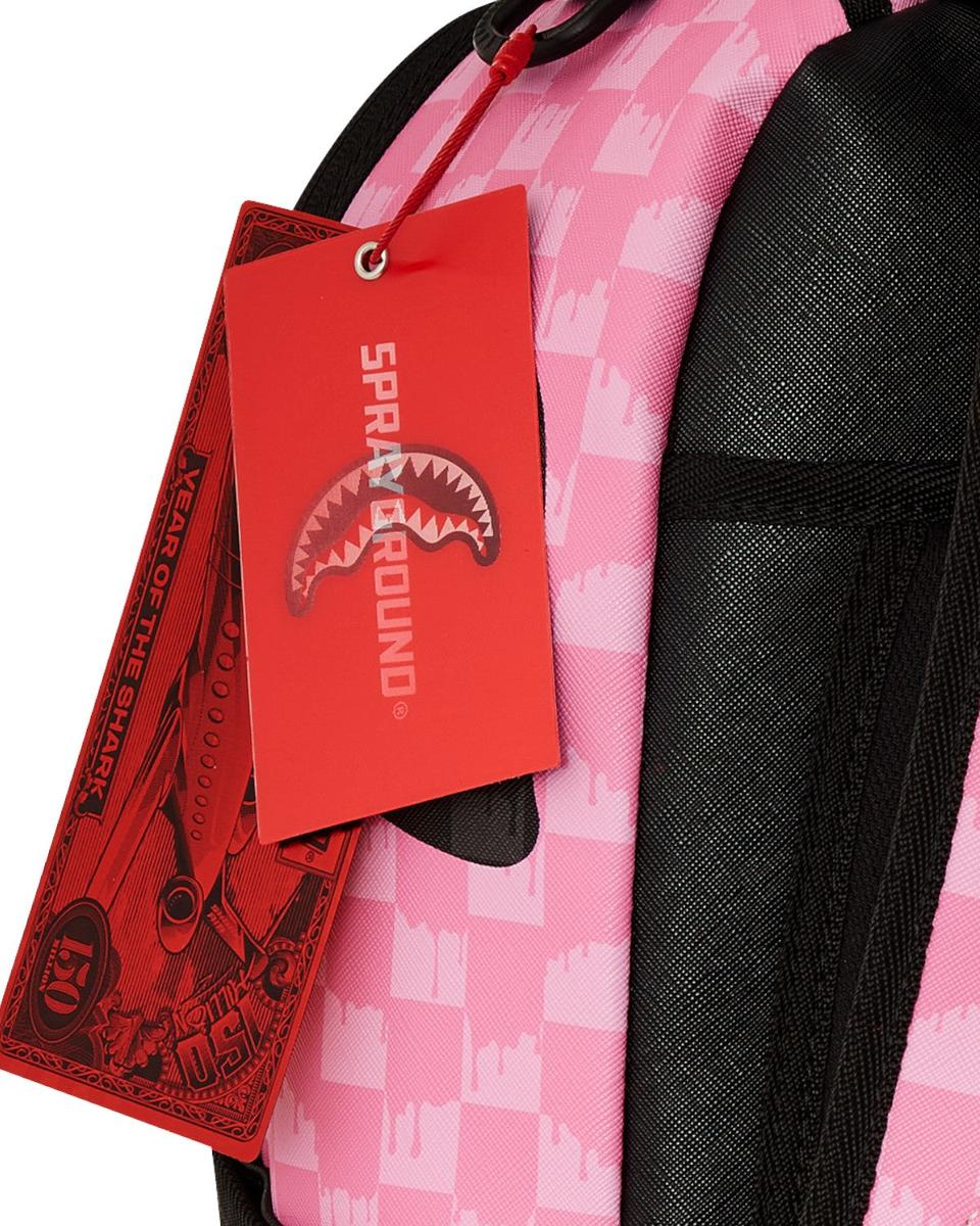 Pink and Black Drip Check-Sprayground-Zaini-Vittorio Citro Boutique