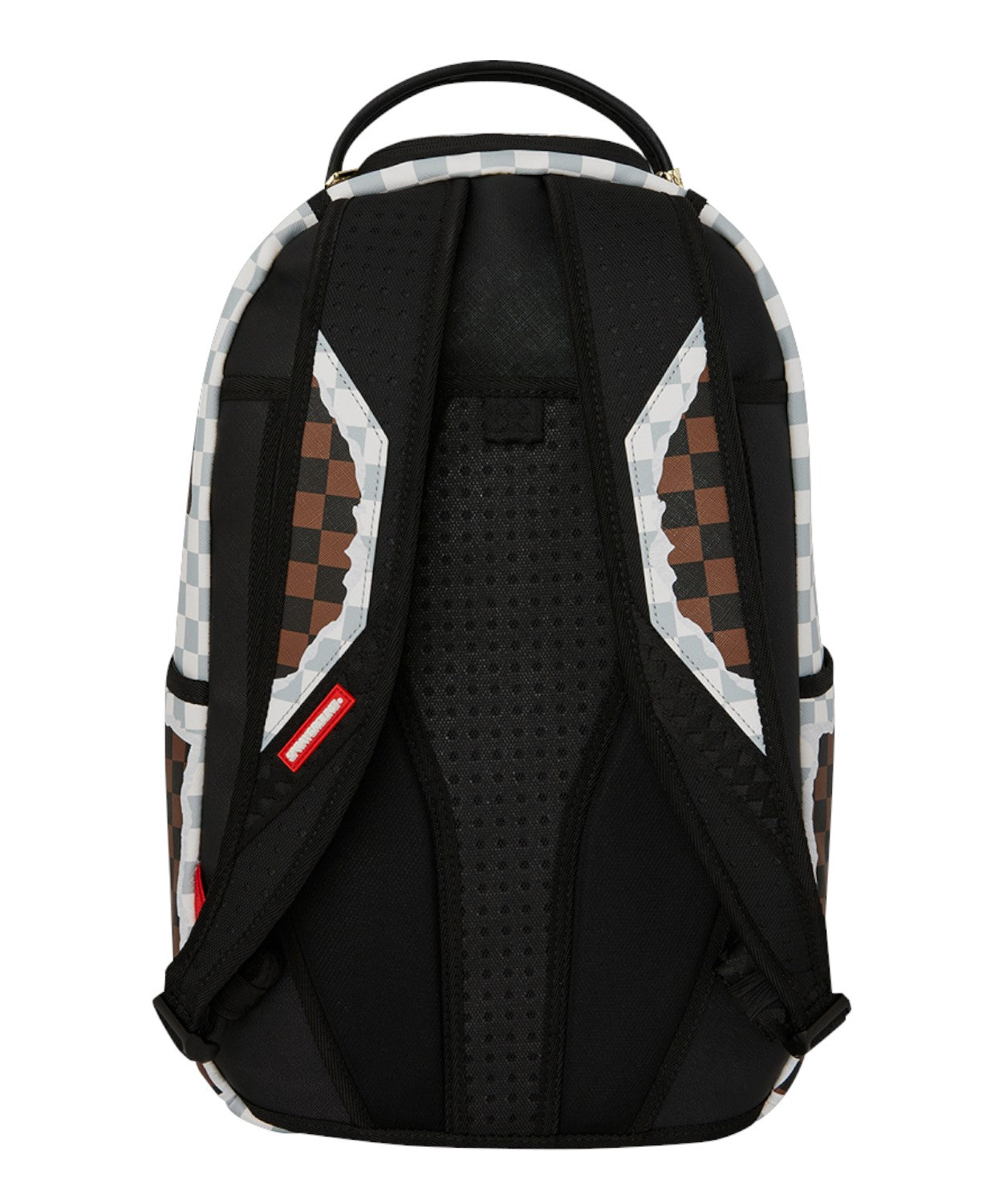 Sprayground Cream Brown Tear Check Backpack