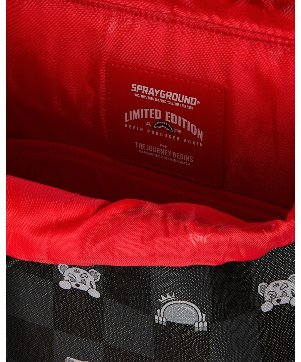 Sprayground Rugzak Monte Carlo Shark met Peeking Design