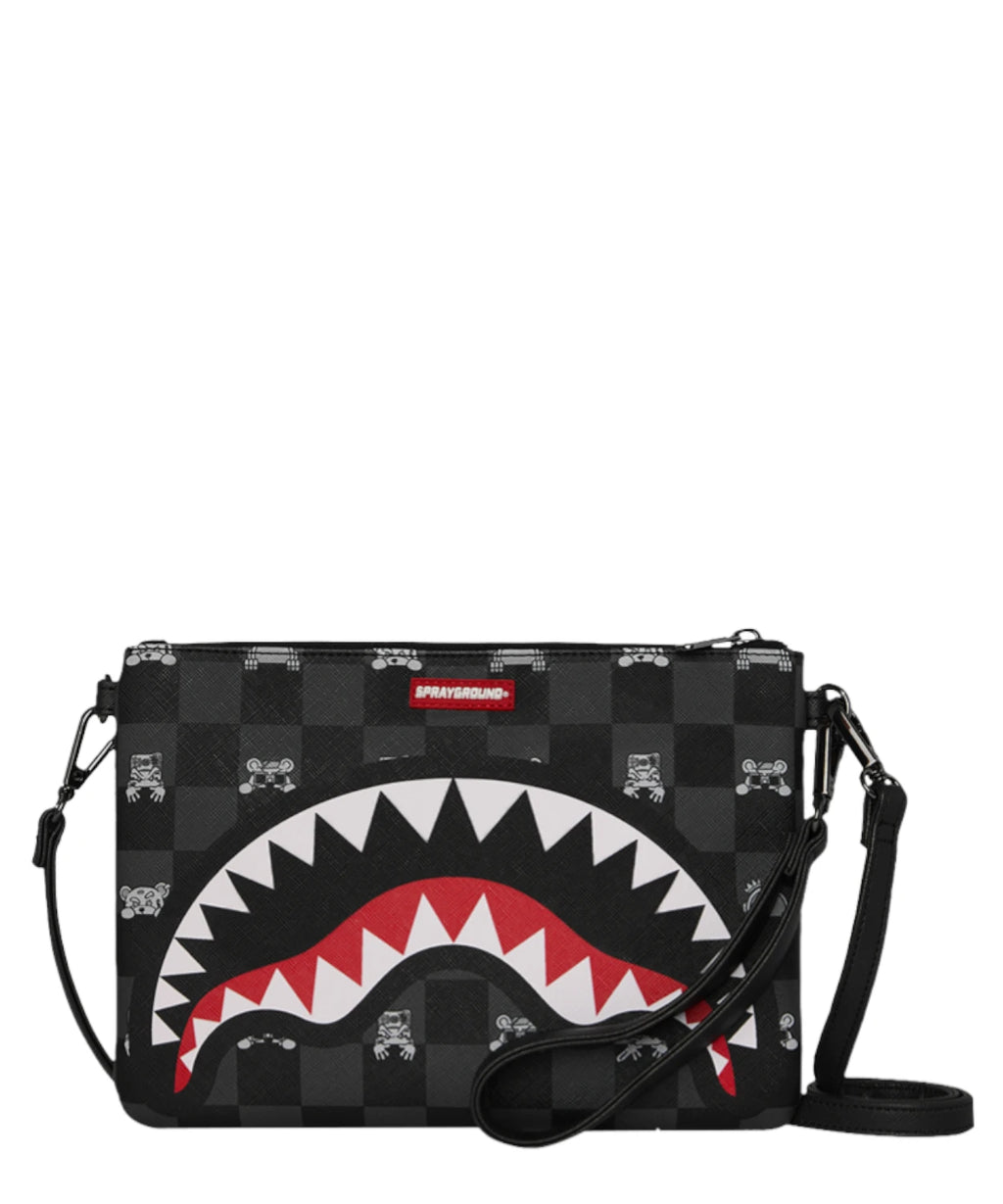 Sprayground crossbody tasje met haai-graphic
