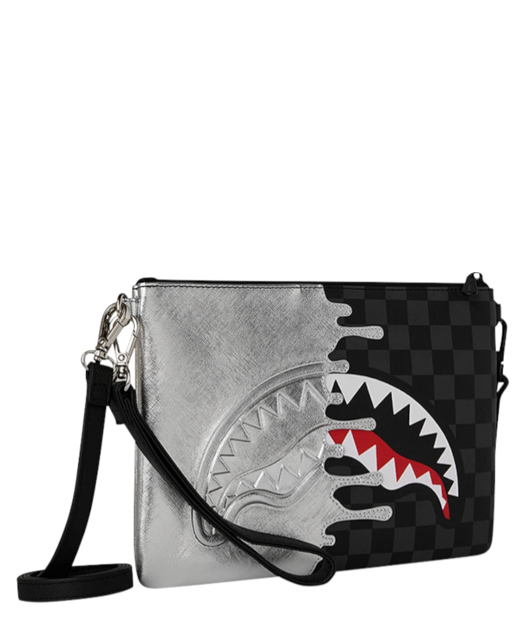 Sprayground Black Check Crossbody Pochette