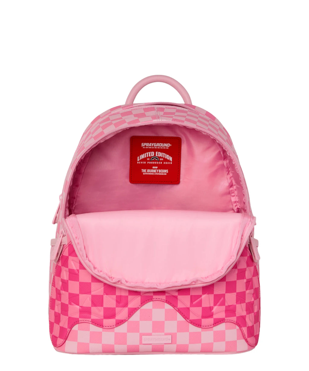 Sprayground Pink Sip Patch Savage Backpack Pink