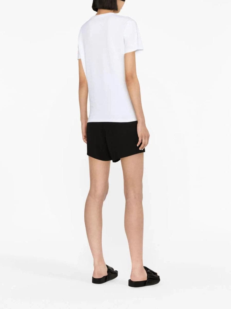 T-shirt in cotone ricamata con slogan-Mc2 Saint Barth-T-shirt-Vittorio Citro Boutique