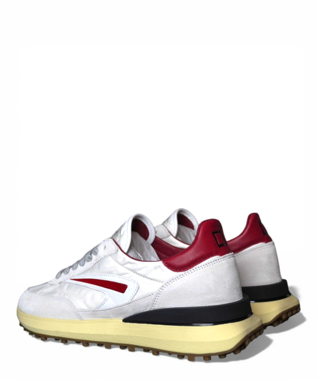 D.A.T.E. Athleta Nylon White-Bordeaux Sneakers