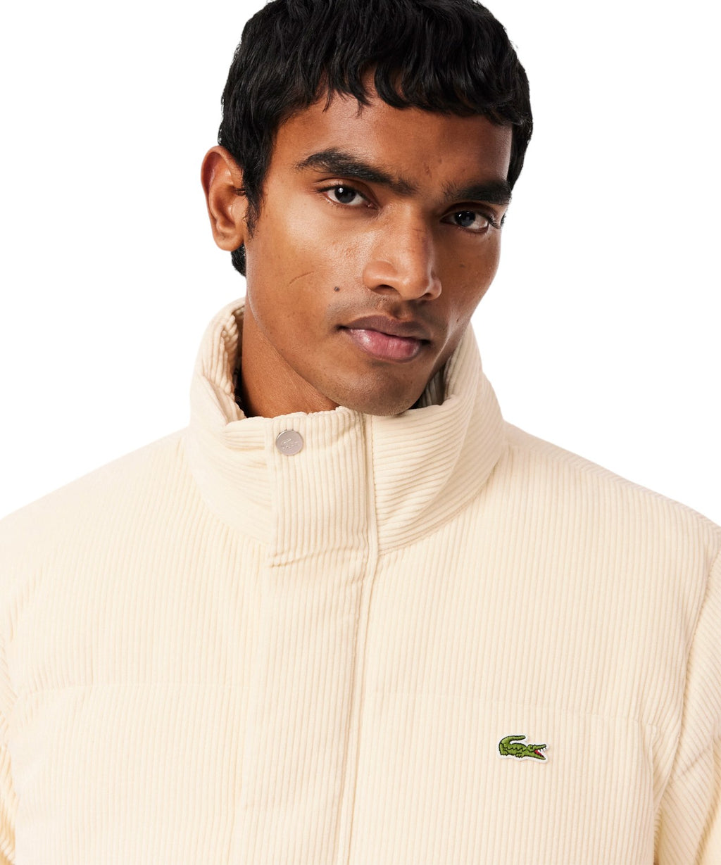 Lacoste Piumino in Velluto a Coste con Piuma