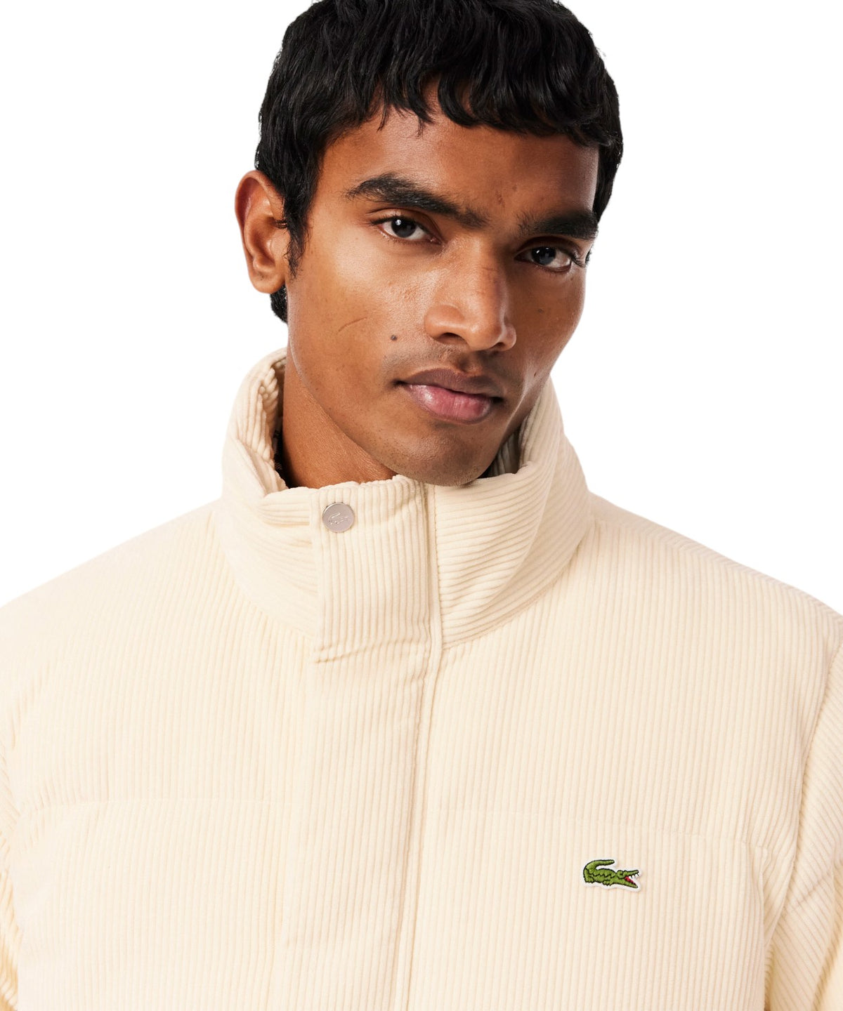 Lacoste Piumino in Velluto a Coste con Piuma