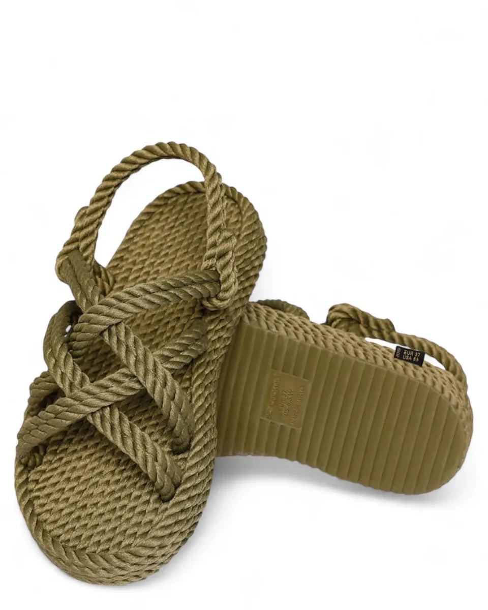 Sandalo con Platform in Corda – Kaki-BOHONOMAD-Sandali-Vittorio Citro Boutique