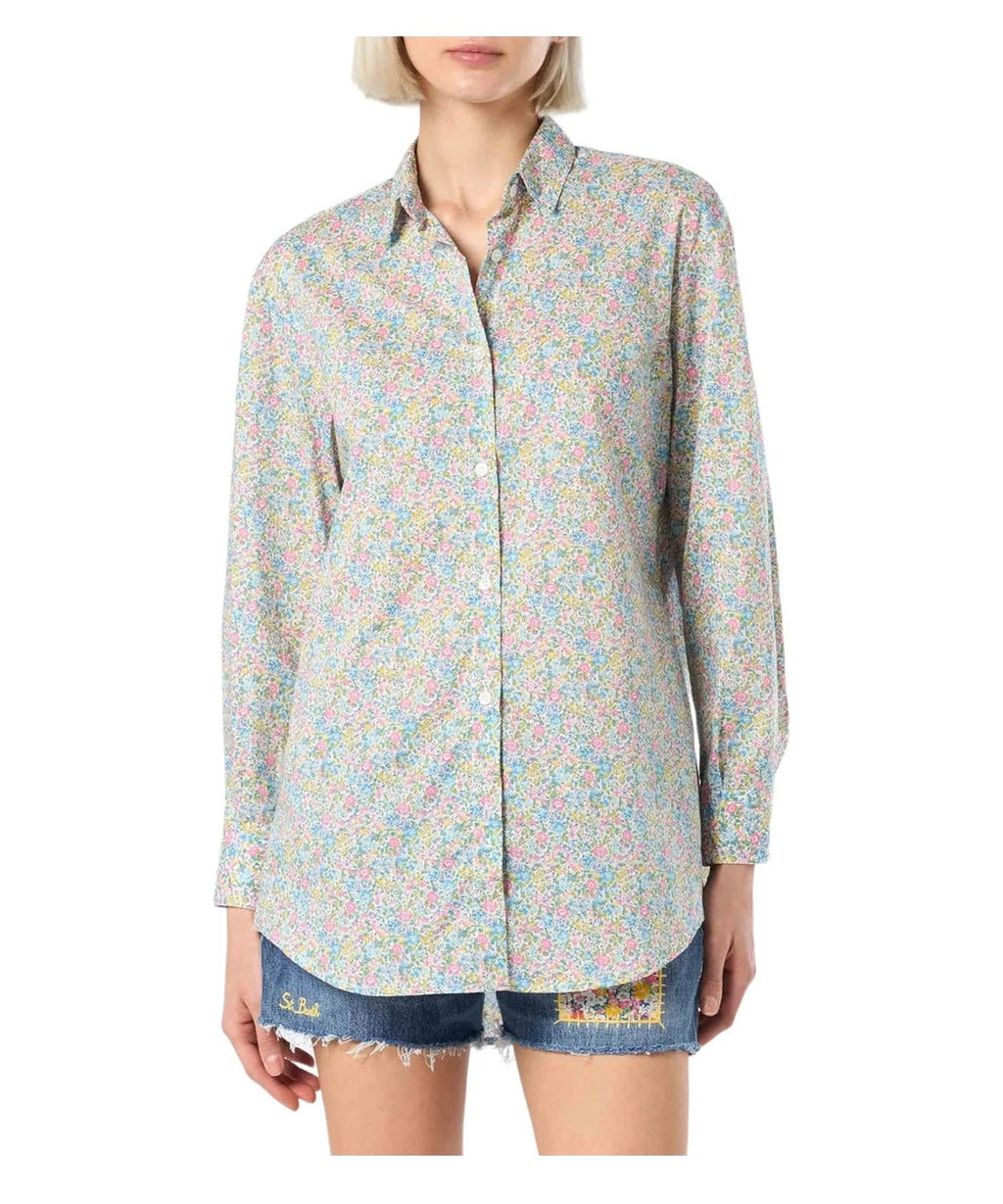 Camicia Oversize Brigitte in Cotone con Stampa Emma & Georgina-Mc2 Saint Barth-Camicie-Vittorio Citro Boutique