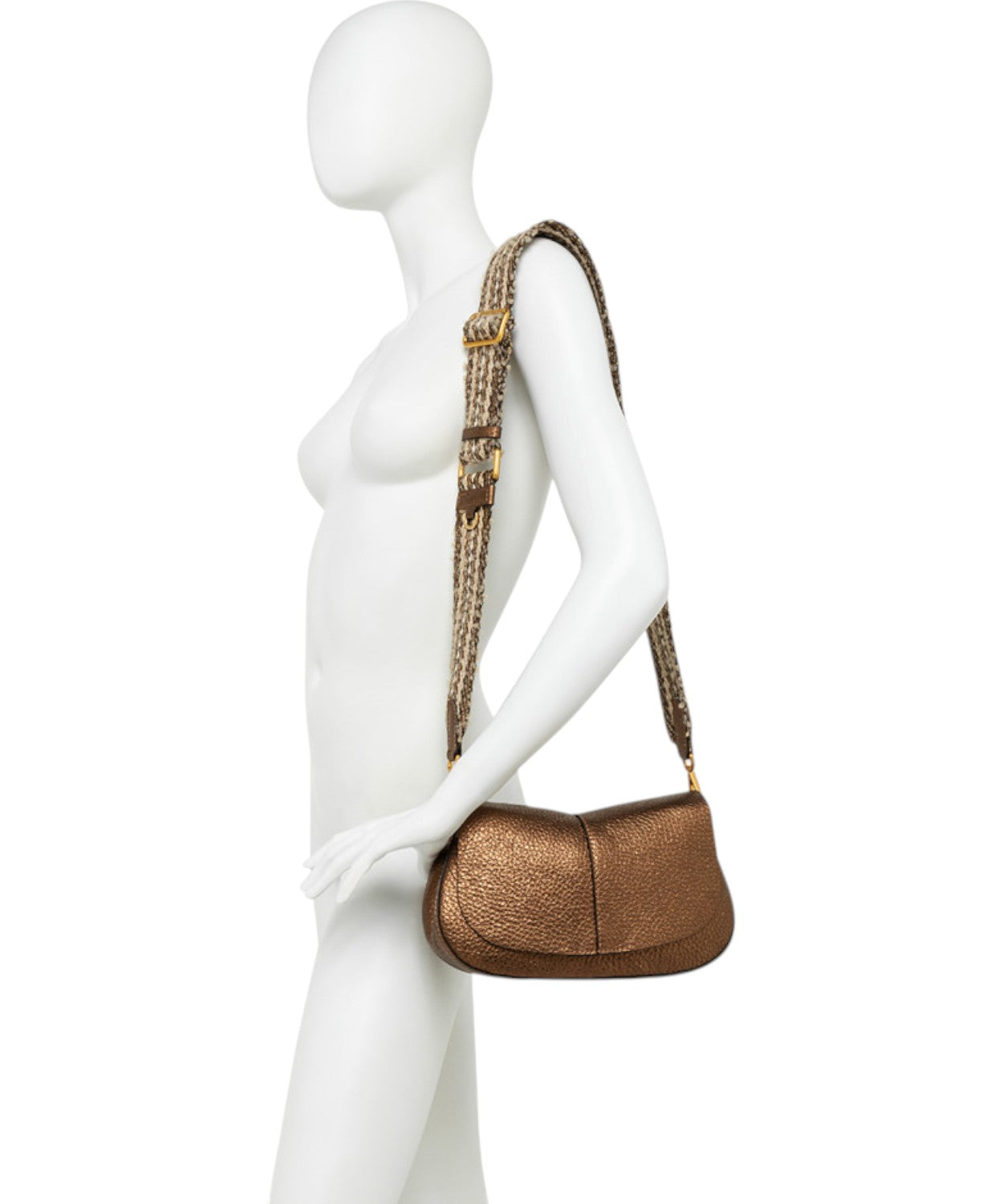 Borsa Helena Round in Pelle a Grana Maxi-Gianni Chiarini-Borse a spalla-Vittorio Citro Boutique