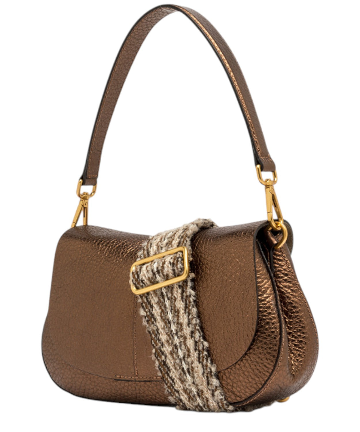 Borsa Helena Round in Pelle a Grana Maxi-Gianni Chiarini-Borse a spalla-Vittorio Citro Boutique