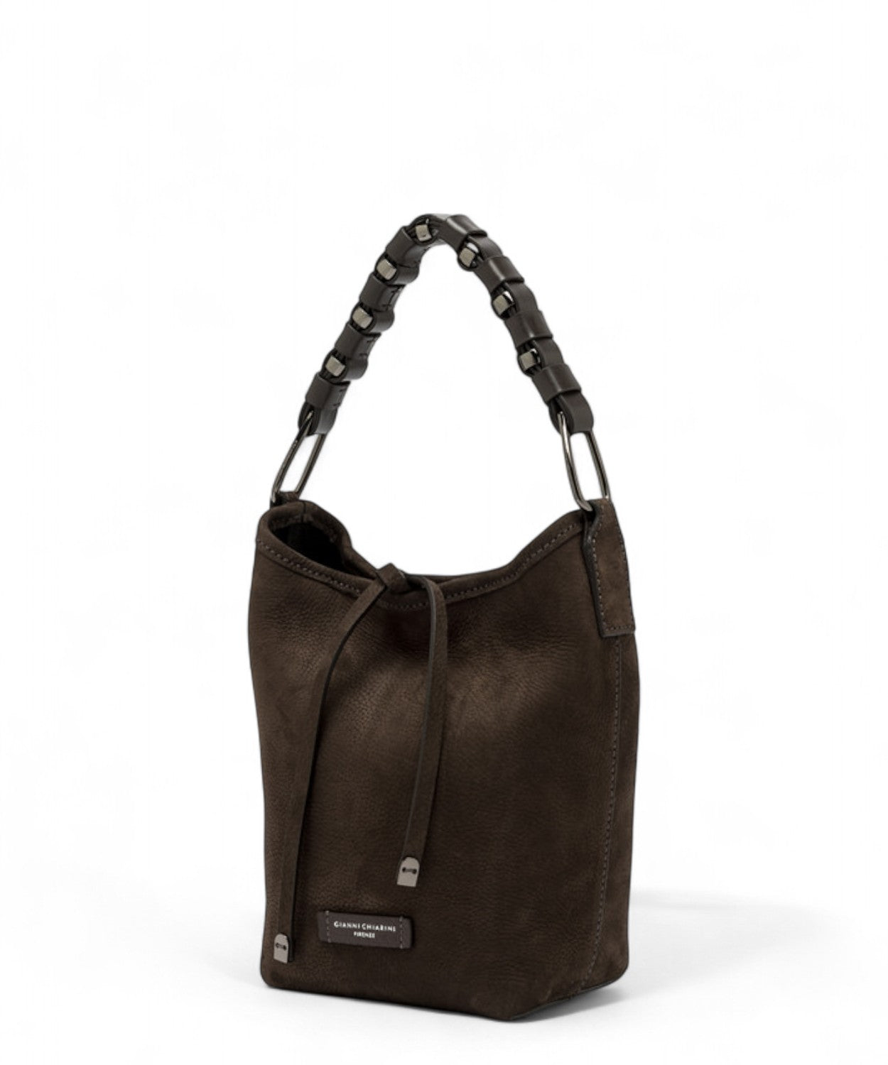 Gianni Chiarini Borsa Eliana Mini in Suede con Manico Intrecciato