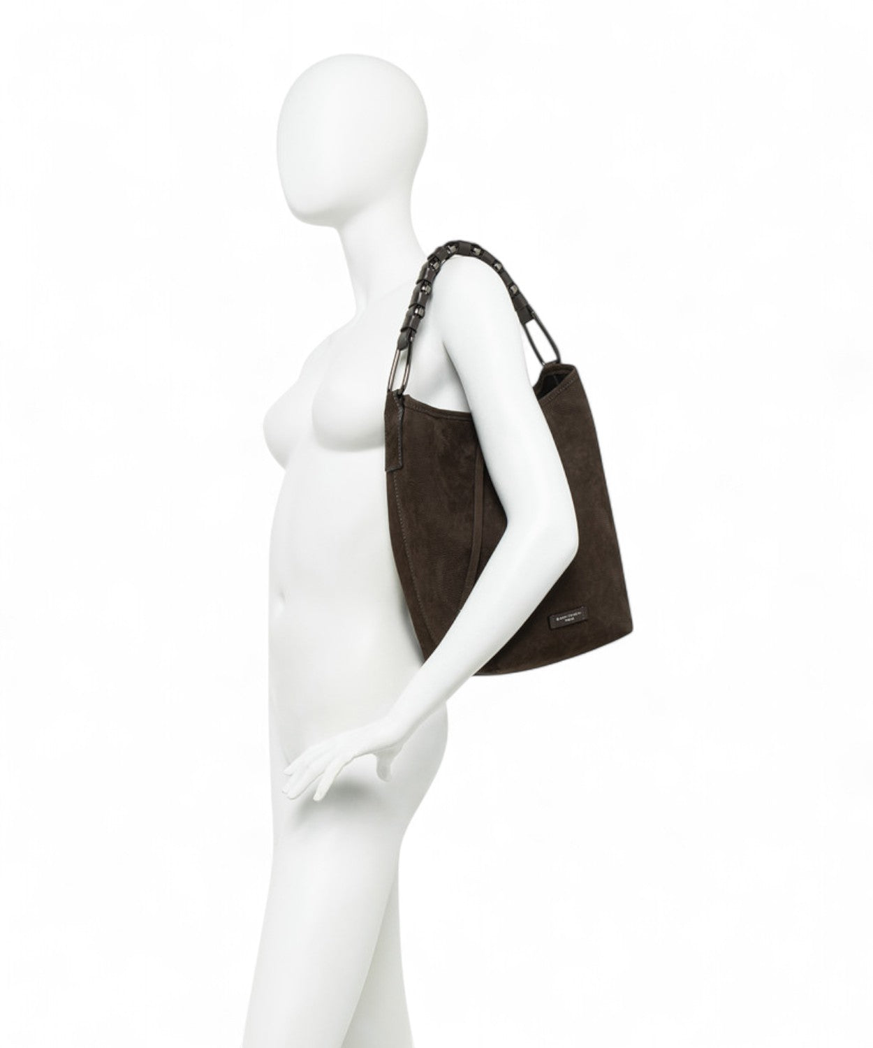 Gianni Chiarini Borsa Eliana Big in Suede con Manico Intrecciato