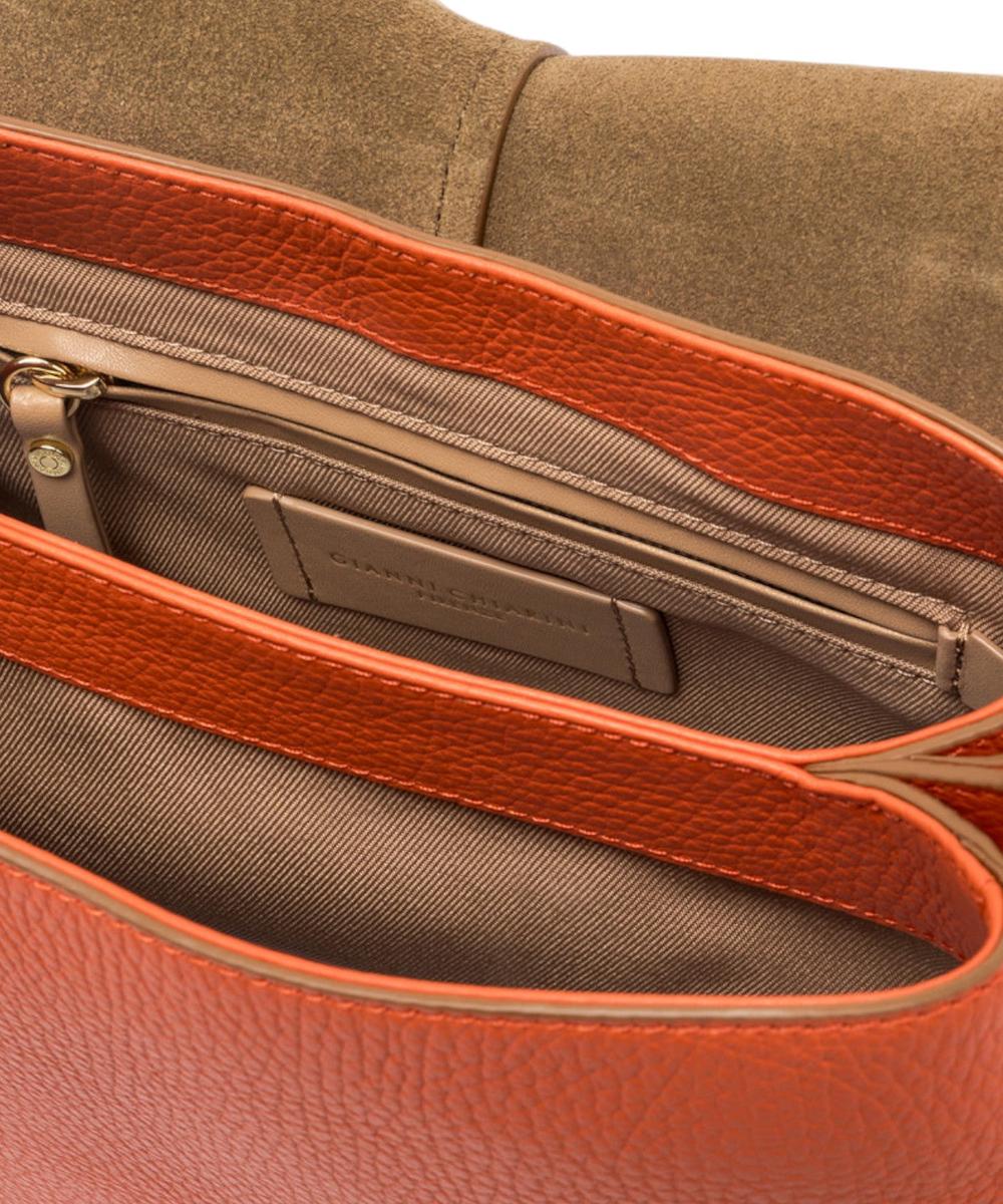 Borsa Helena Round in Pelle Martellata-Gianni Chiarini-Borse a spalla-Vittorio Citro Boutique