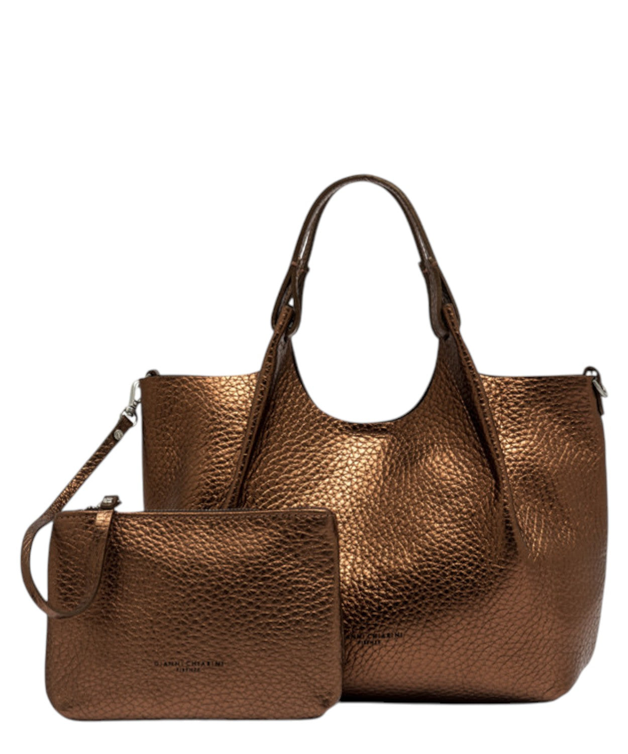 Borsa Dua Mini in Pelle a Grana Maxi-Gianni Chiarini-Borse a mano-Vittorio Citro Boutique