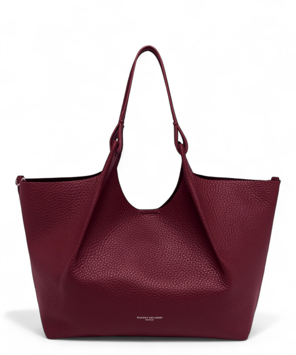 Gianni Chiarini Borsa Dua Big a Spalla in Pelle Double Grana Maxi