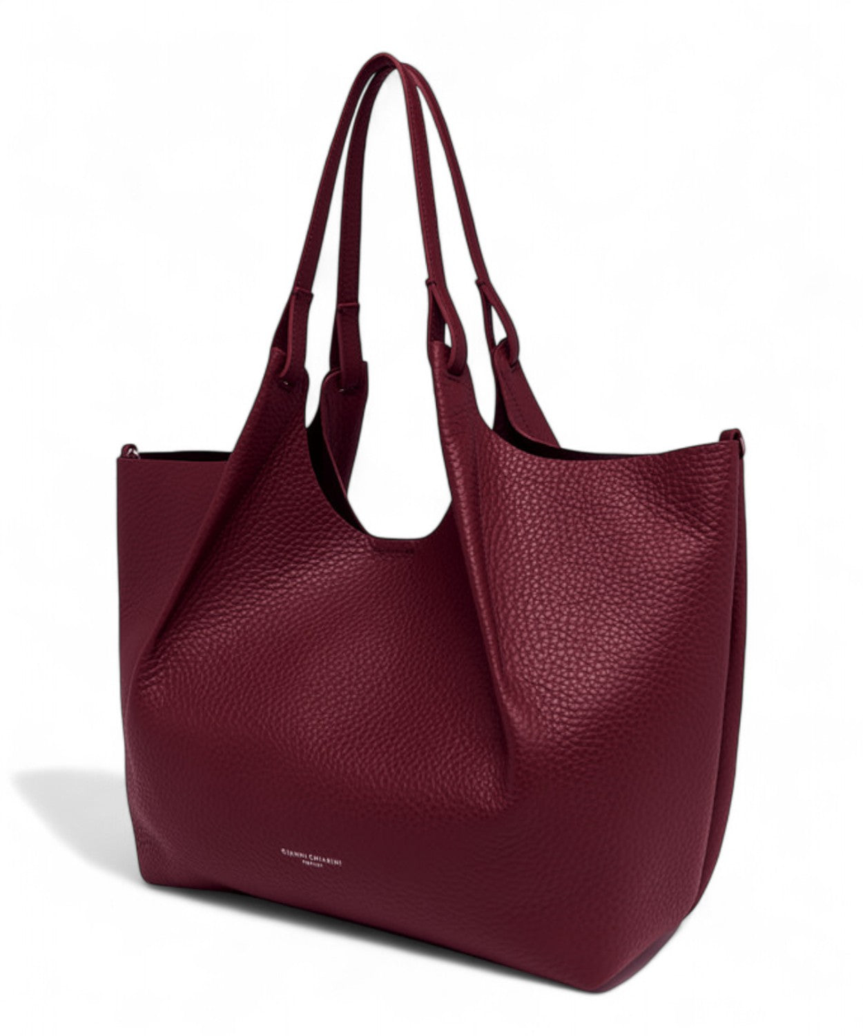 Gianni Chiarini Borsa Dua Big a Spalla in Pelle Double Grana Maxi