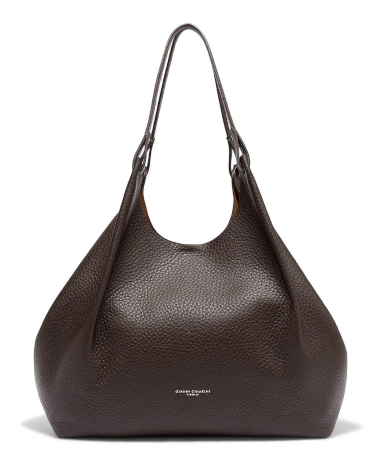 Gianni Chiarini Borsa Dua Big a Spalla in Pelle Double Grana Maxi