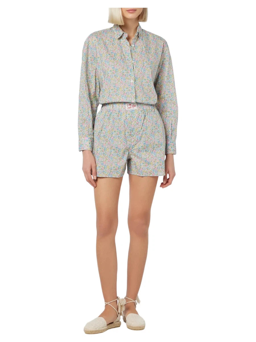 Camicia Oversize Brigitte in Cotone con Stampa Emma & Georgina-Mc2 Saint Barth-Camicie-Vittorio Citro Boutique