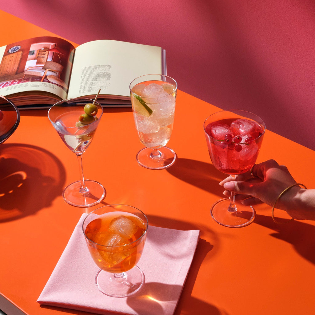 Bar/Giani Set of 6 Cocktail Glass Long-NUDE EU-cocktail glass-Vittorio Citro Boutique