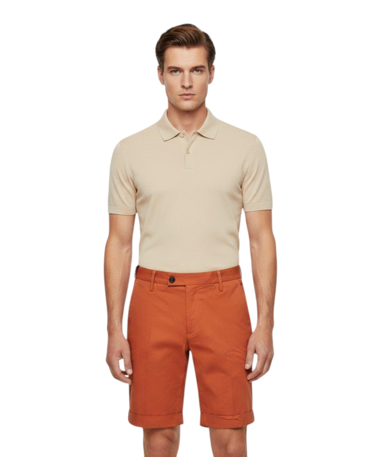 Bermuda Uomo Michael Coal van Pima Stretch-katoen