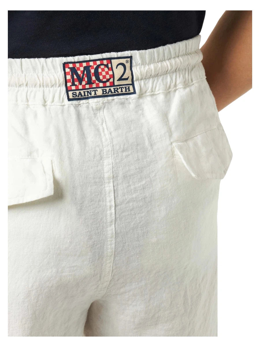 Bermuda Uomo in Lino Tinta Unita-Shorts-Mc2 Saint Barth-Vittorio Citro Boutique