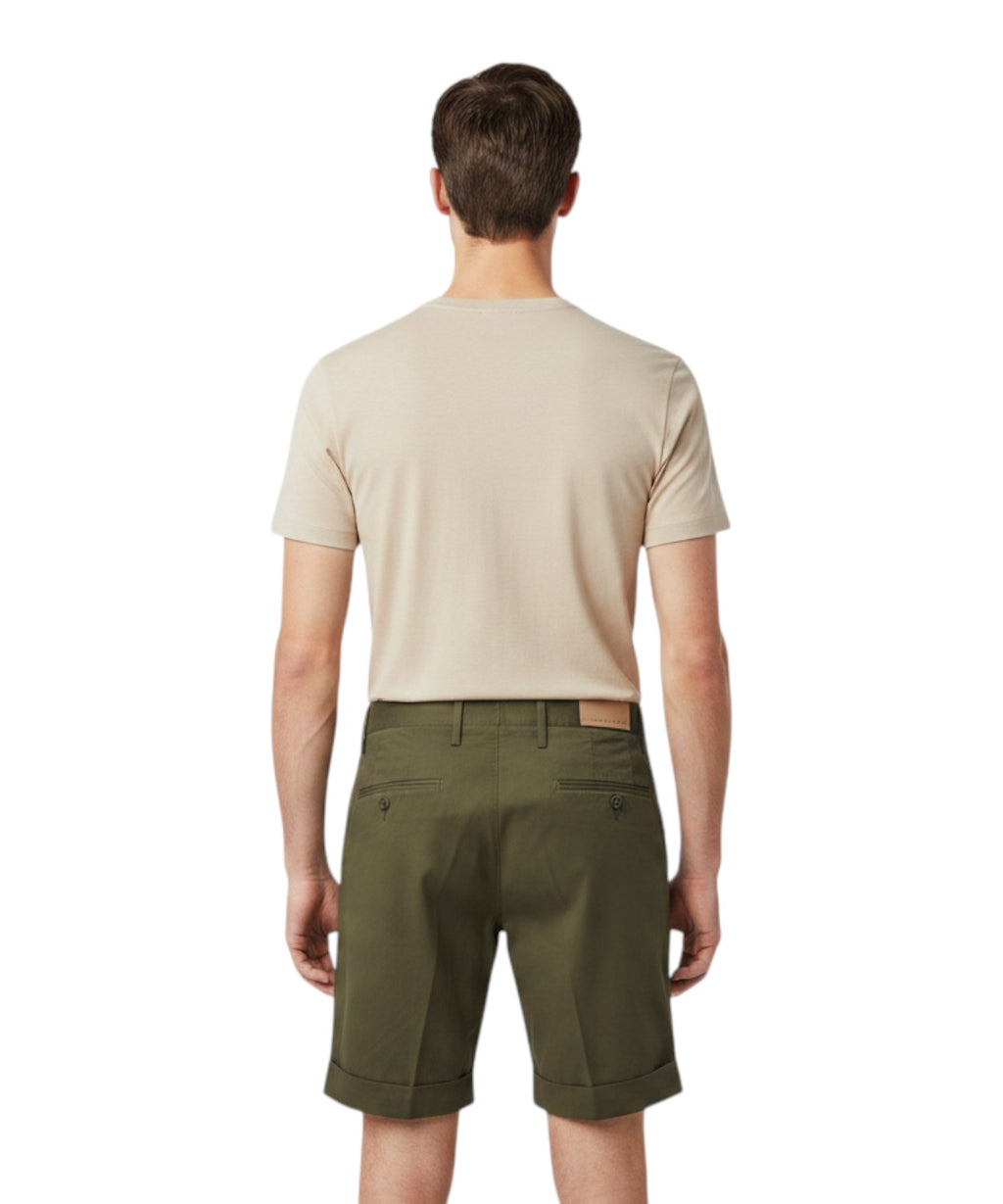 Men's Bermuda Shorts Michael Coal in Stretch Cotton