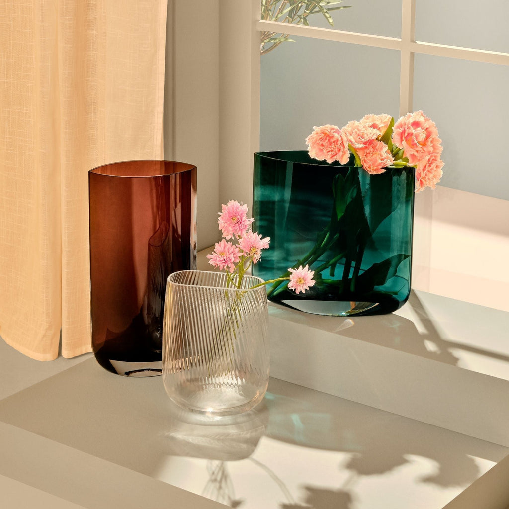 Blade Vase Tall Clear-NUDE EU-Vasi-Vittorio Citro Boutique