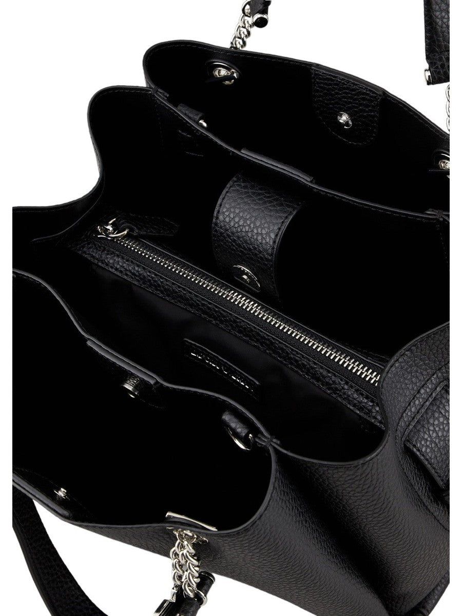 Borsa a Mano Effetto Palmellato con Charm Aquila: Eleganza Quotidiana-Emporio Armani-Borse a mano-Vittorio Citro Boutique