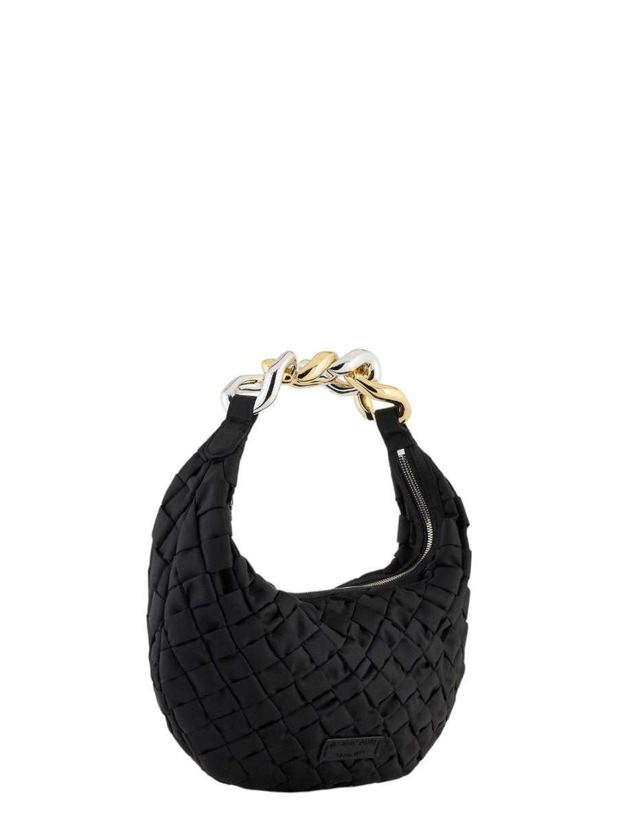 Borsa Hobo in Nylon con Manico a Catena-Emporio Armani-Borsette-Vittorio Citro Boutique