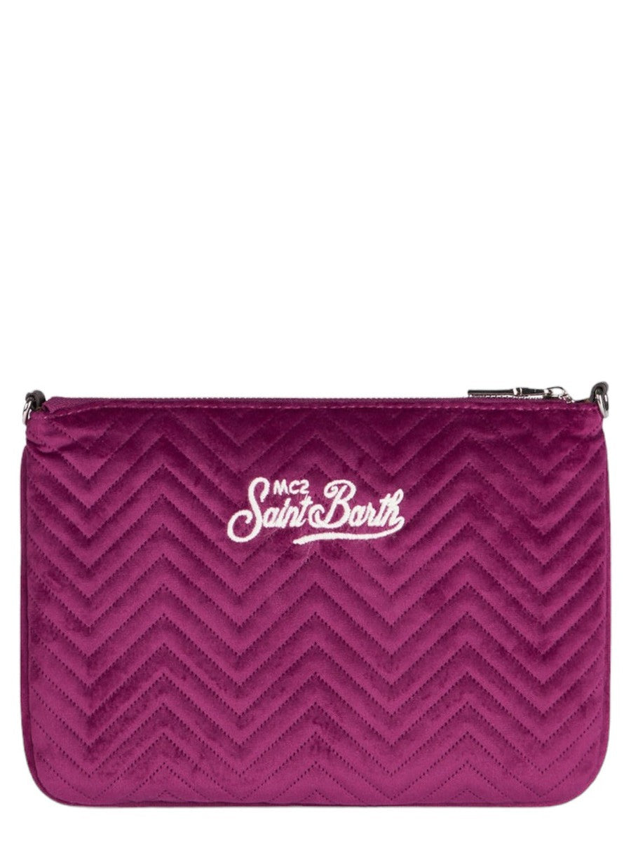 Pochette Parisienne sherpa in velluto trapuntato-Mc2 Saint Barth-Pochette-Vittorio Citro Boutique