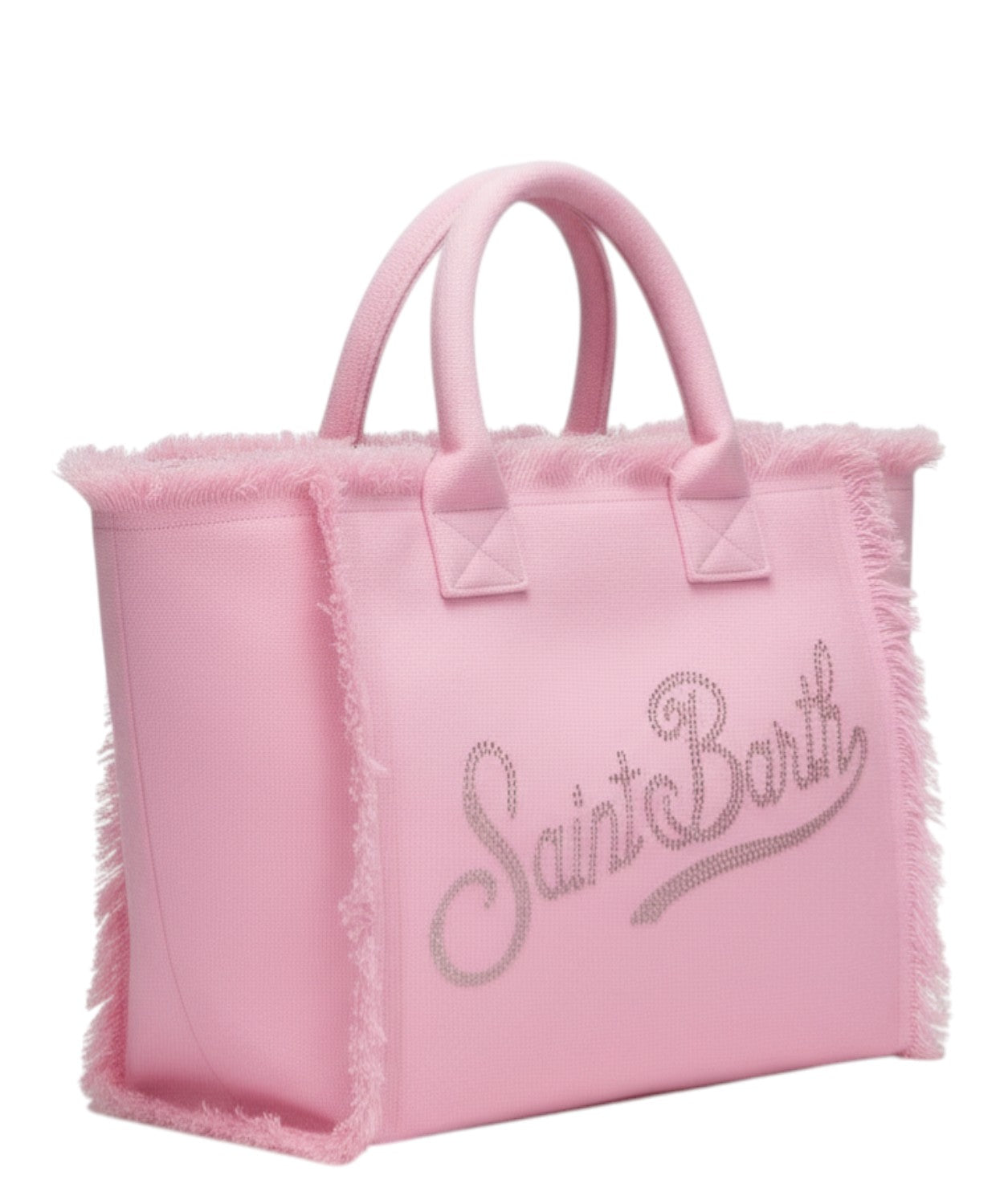 MC2 Saint Barth Vanity Bag in Canvas con Logo Strass