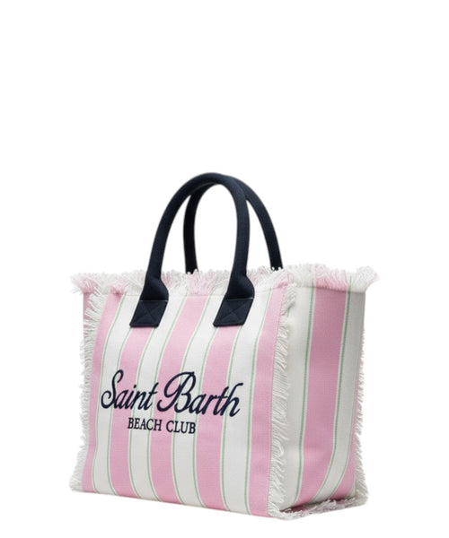 Borsa Colette Stripes MC2 Saint Barth in canvas
