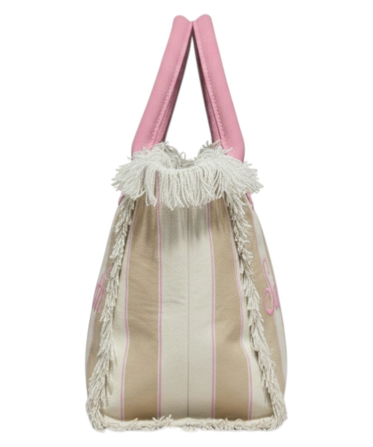 Borsa Colette Stripes MC2 Saint Barth in Canvas