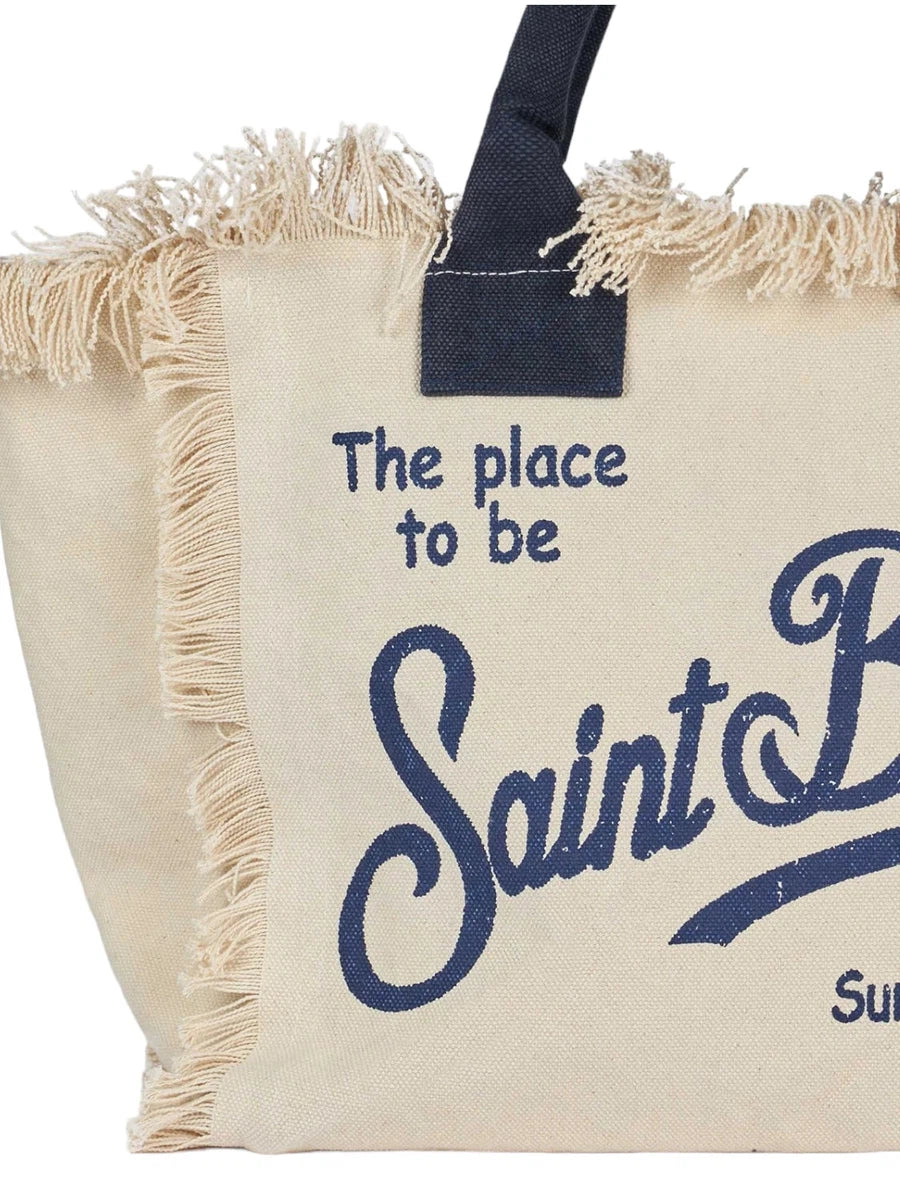 Borsa Tote Vanity in Tela di Cotone Bianco Sporco-Borse a mano-Mc2 Saint Barth-Vittorio Citro Boutique