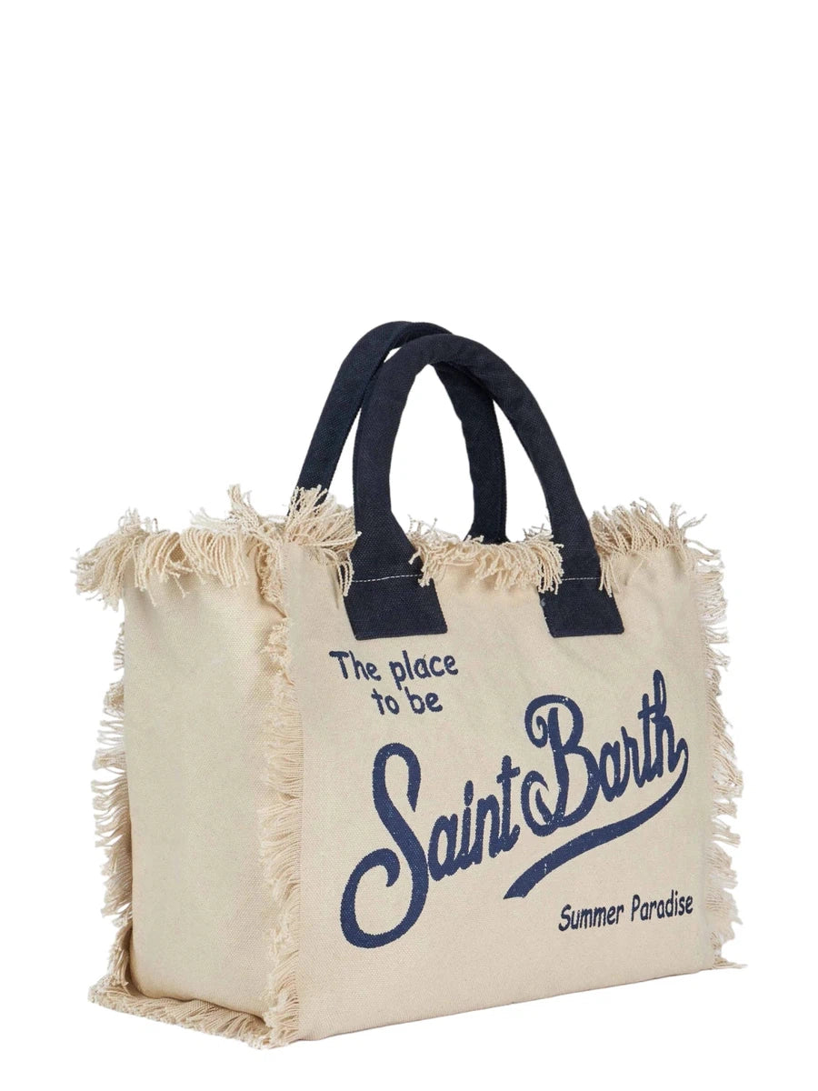 Borsa Tote Vanity in Tela di Cotone Bianco Sporco-Borse a mano-Mc2 Saint Barth-Vittorio Citro Boutique