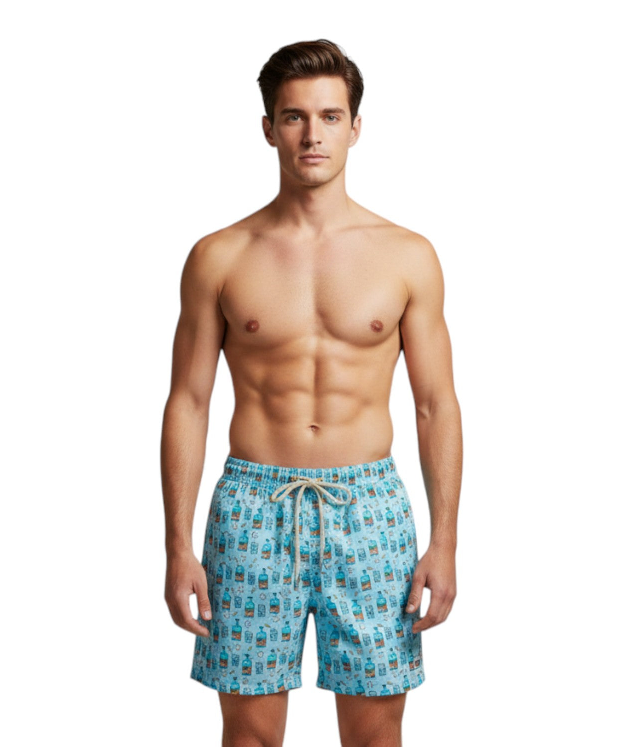 Men's Suit MC2 Saint Barth Ultralight Aperol Print