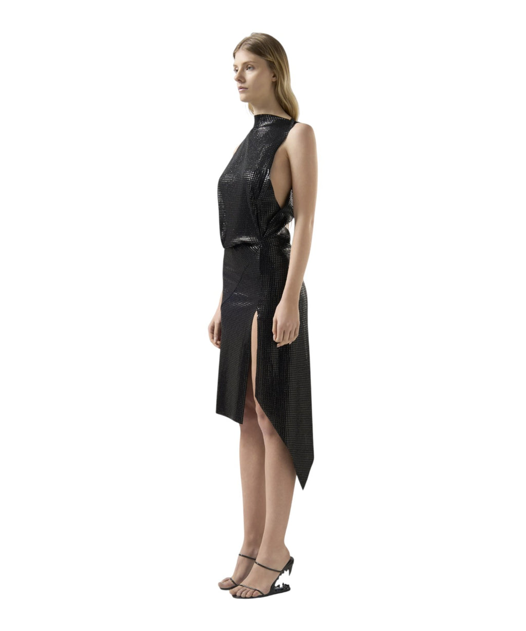 Abito Midi Asimmetrico in Sparkling Jersey Elegante