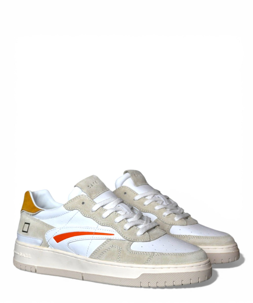 Sneakers D.A.T.E. Torneo Pure Calf Hvid Gul
