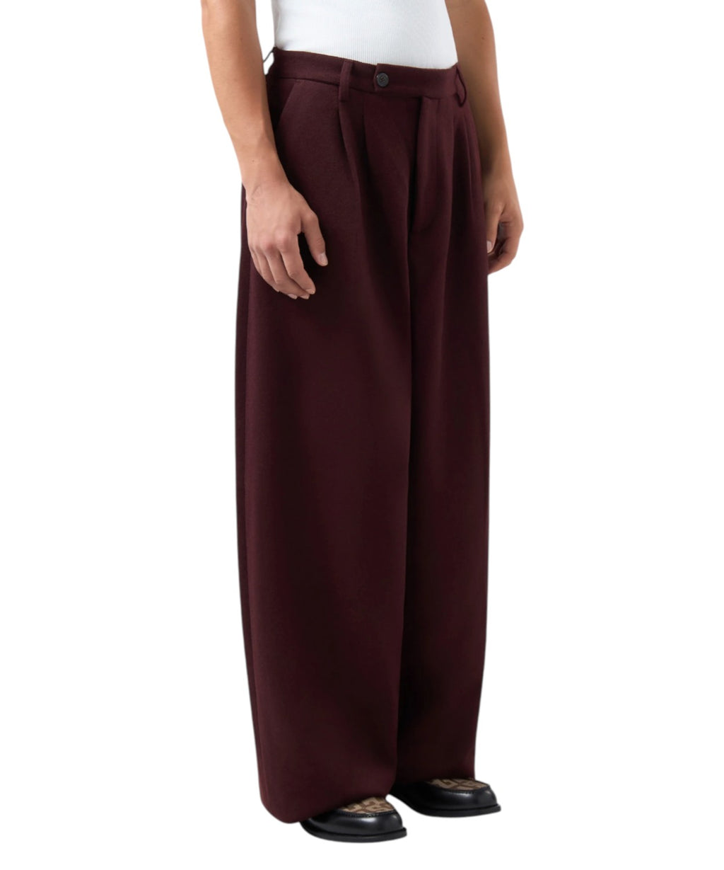 GCDS Hosen aus Wollmischung mit weitem Bein