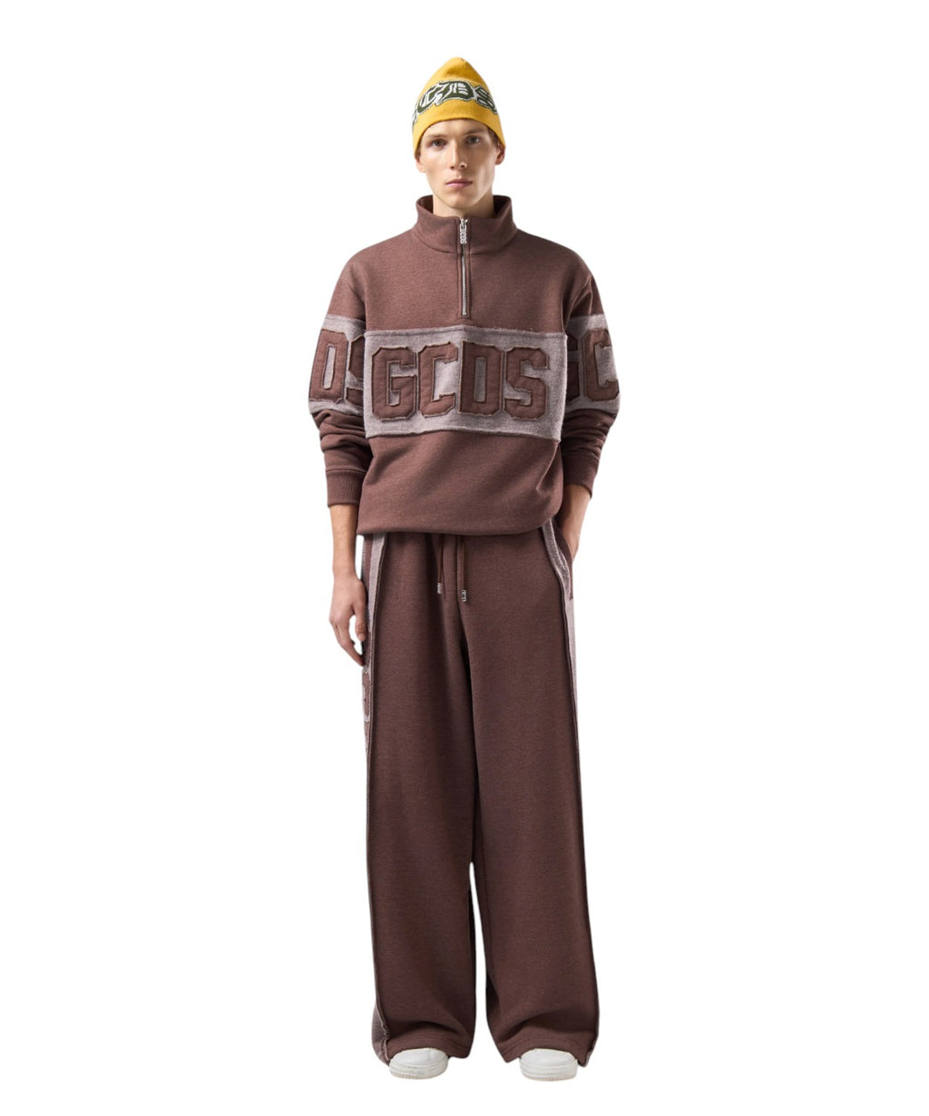GCDS Wide-Leg-Jogginghose mit Patch-Band-Logo