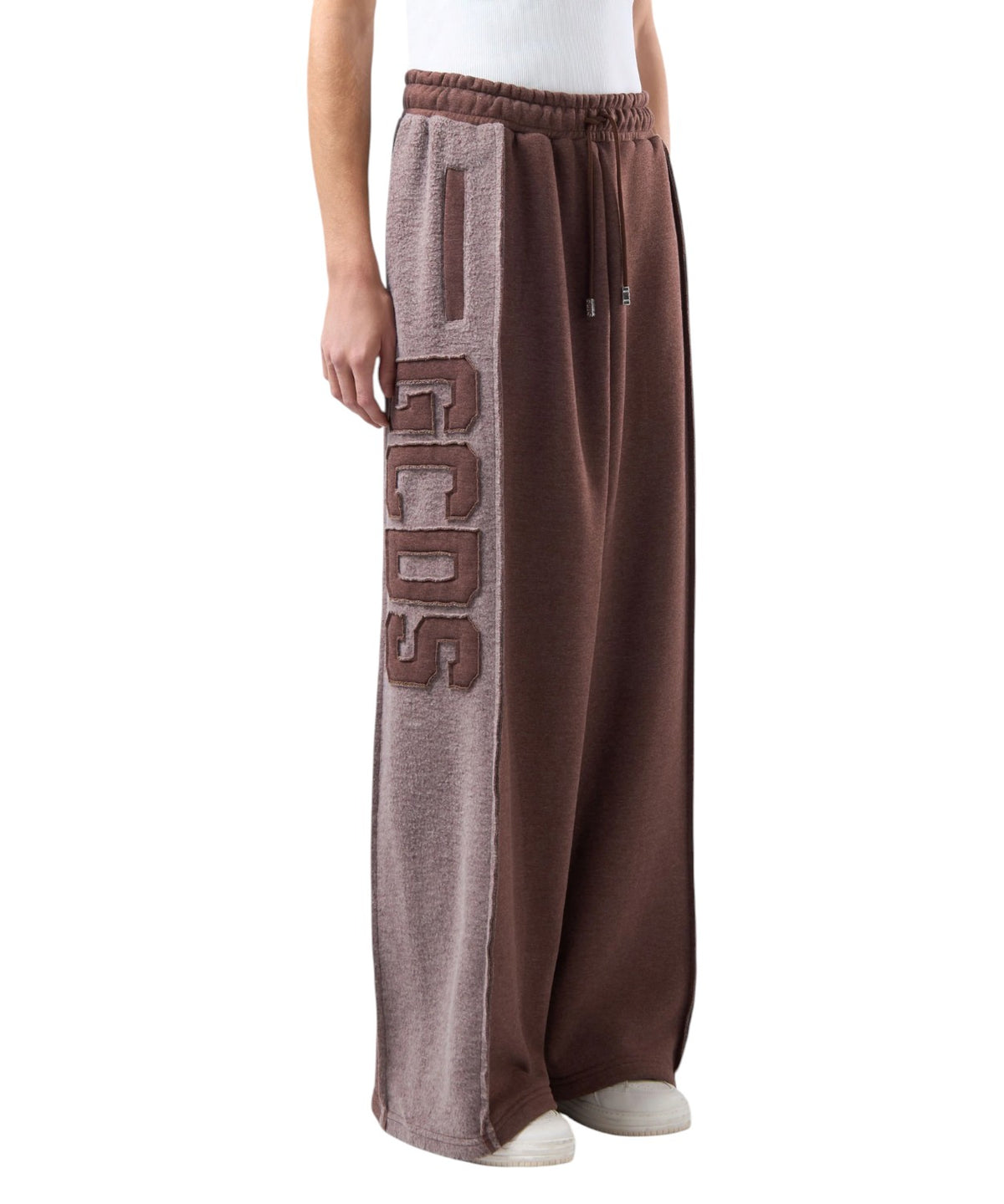 GCDS Wide-Leg-Jogginghose mit Patch-Band-Logo