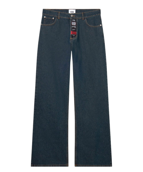 Džíny GCDS Workwear 5 Tasche Wide Leg z denimu