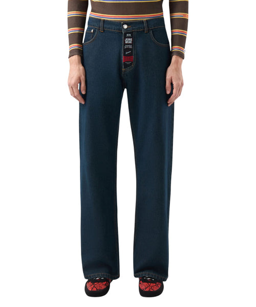Džíny GCDS Workwear 5 Tasche Wide Leg z denimu