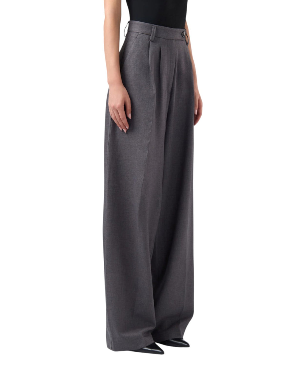 Pantaloni Donna GCDS Preppy con Logo a Vita Alta