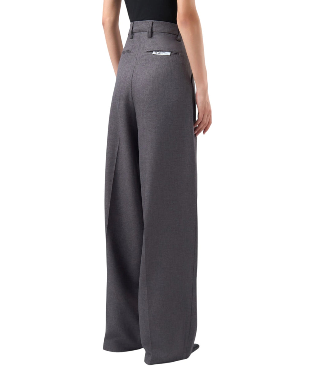Pantaloni Donna GCDS Preppy con Logo a Vita Alta