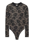 Body GCDS in Pizzo Elasticizzato con Logo e Motivo Floreale