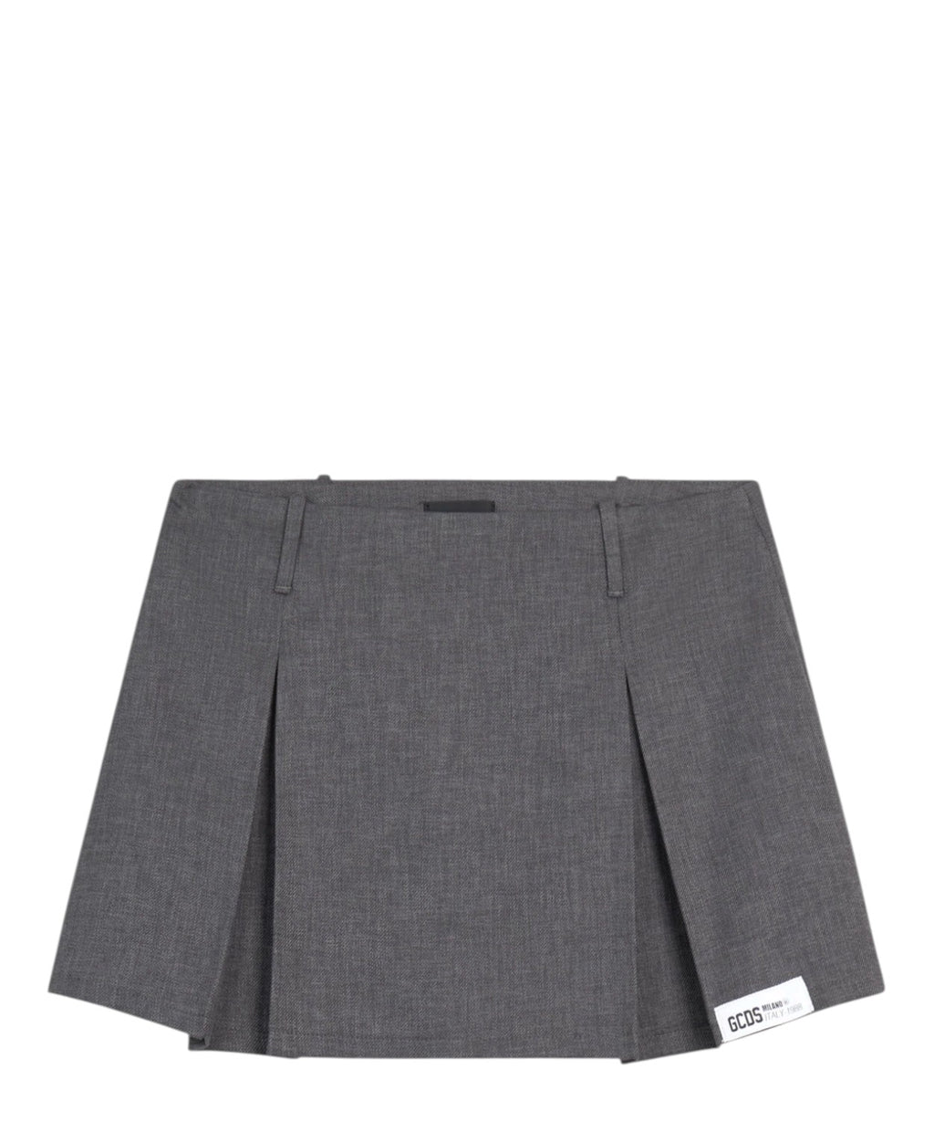 GCDS Preppy-logo-minirok voor dames van gevlamd twill
