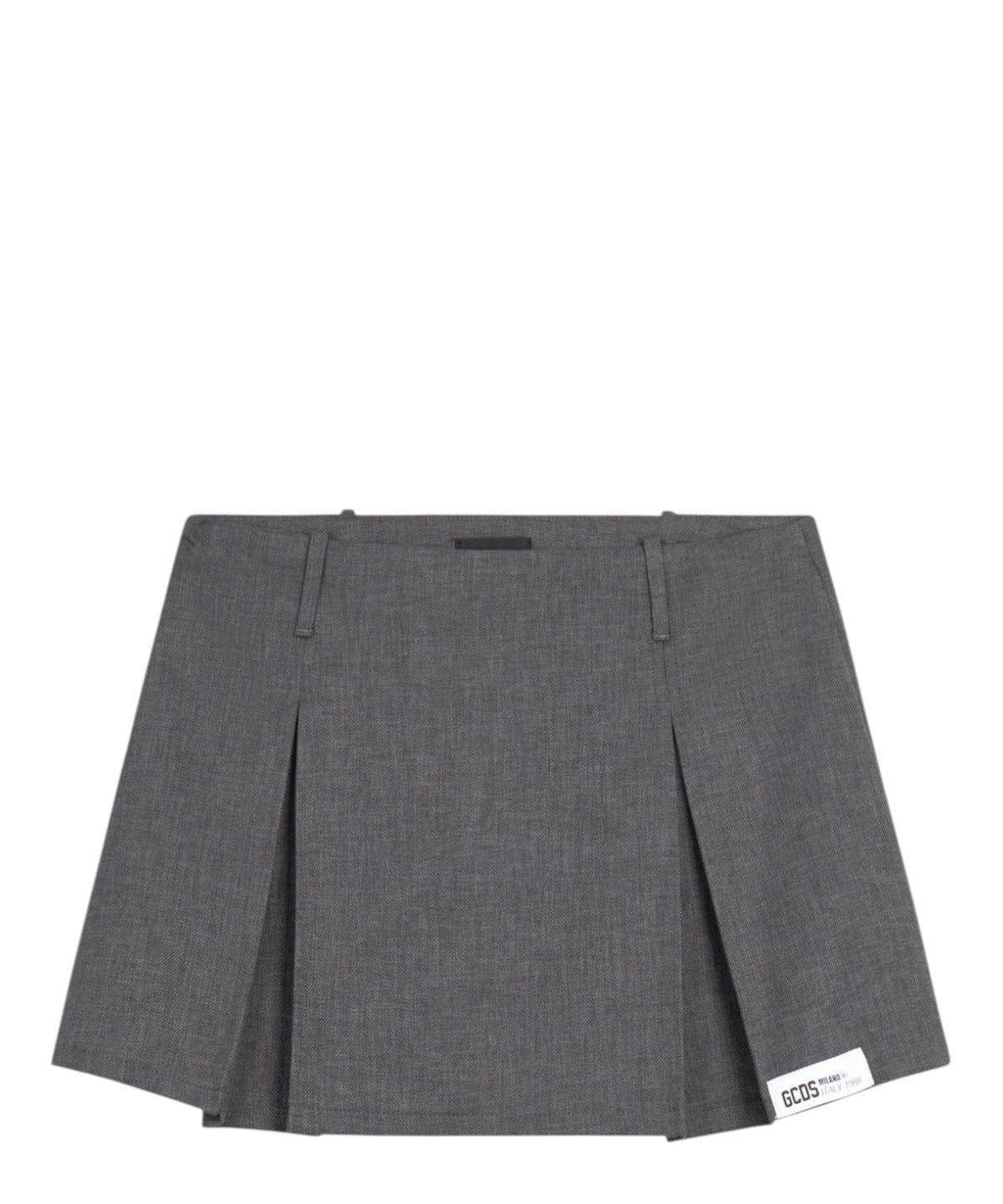 GCDS Preppy-logo-minirok voor dames van gevlamd twill