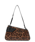 GCDS Borsa Comma Notte Leopardata con Catena Logo