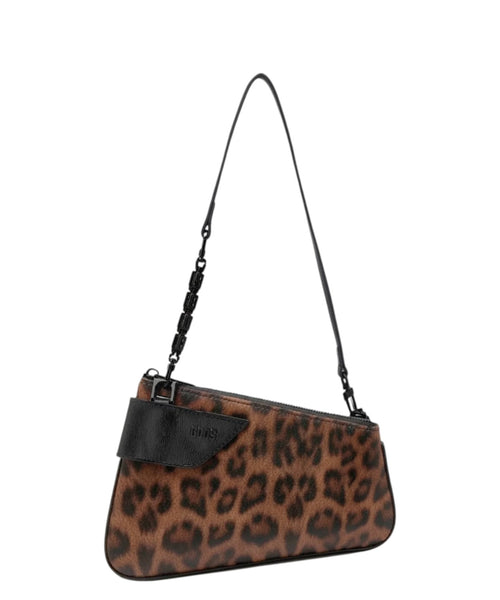 GCDS Luipaardprint Comma Notte-tas met logo-ketting